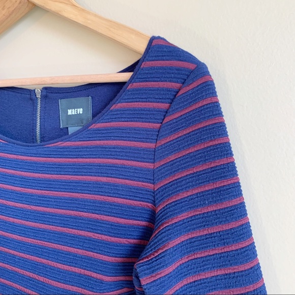 Maeve 3/4 Sleeve Stripe Dress Fit Flare RELISTED - Picture 4 of 11